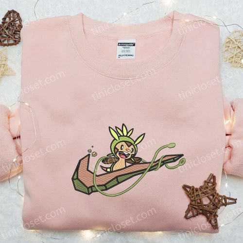 Chespin x Nike Anime Embroidered Sweatshirt – Pokemon & Nike Inspired Shirt