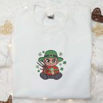 Chibi Freddie Krueger Shamrock Embroidered Shirt & Hoodie: Best St Patrick s Day Gift Ideas