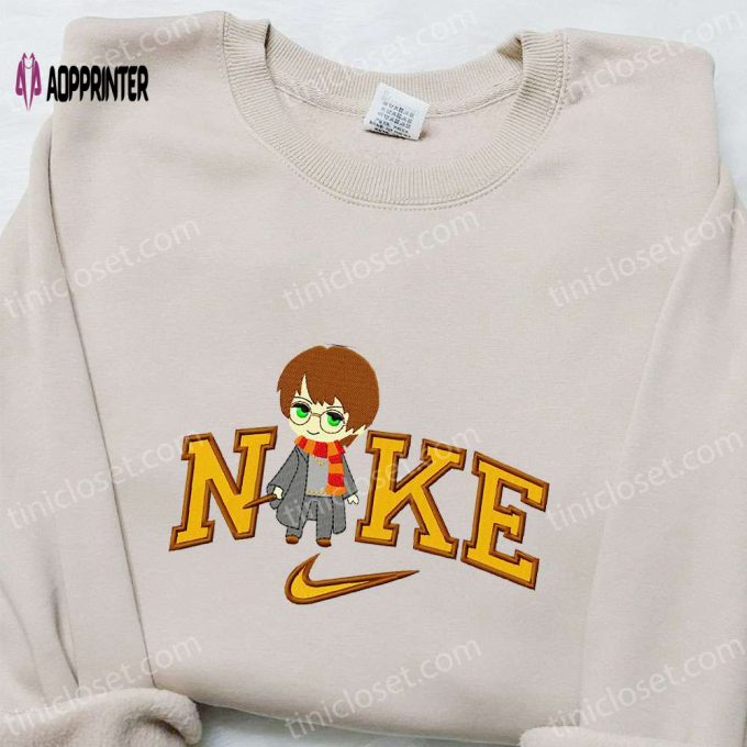 Chibi Harry Potter x Nike Movie Embroidered Tshirt: Best Nike Inspired Birthday Gift