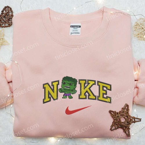 Chibi Hulk x Nike Movie Embroidered Shirt – Marvel Universe & Nike Inspired Design