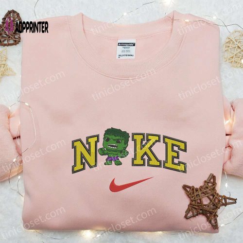 Nike Embroidered Christmas Sweatshirt & Shirt: Festive Tree Reindeer Design – Best Gift Ideas