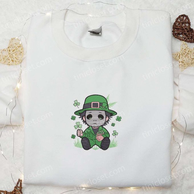 Chibi Michael Myers Shamrock Shirt & Hoodie: Best Saint Patrick’s Day Gift Ideas