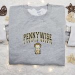 Chibi Pennywise Embroidered Shirt & Spooky Halloween Hoodie – Funny Halloween Apparel