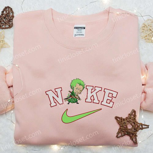 Chibi Roronoa Zoro x Nike Anime Embroidered Sweatshirt – One Piece Hoodie