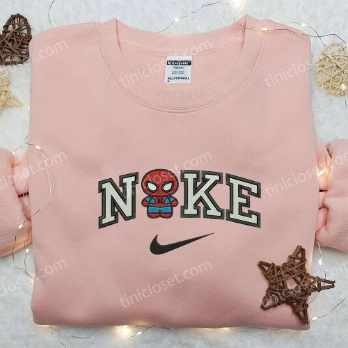 Chibi Spider-Man x Nike Embroidered Sweatshirt: Best Nike Inspired Shirt for Family Gifts