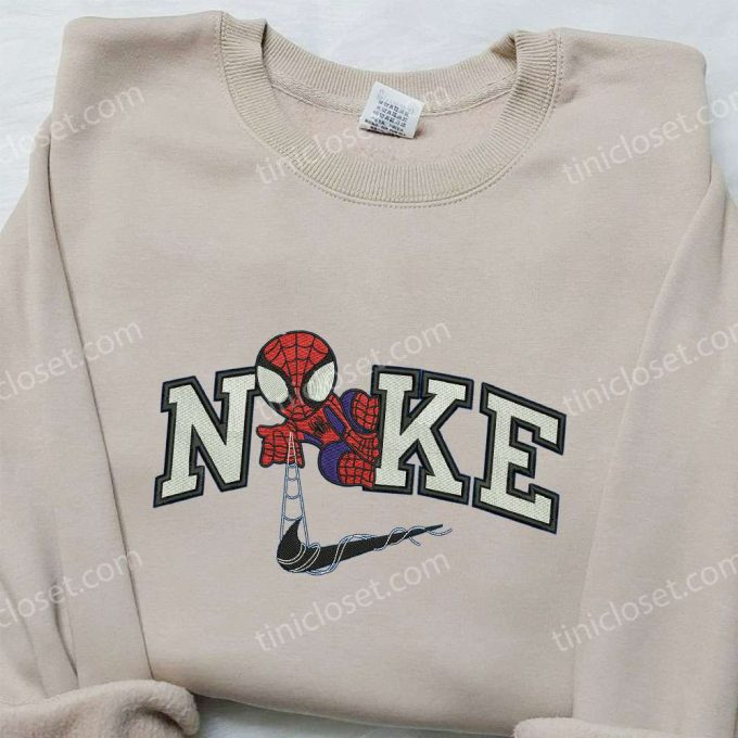 Chibi Spider-Man x Nike Embroidered Sweatshirt – Best Family Gift Nike Inspired Shirt