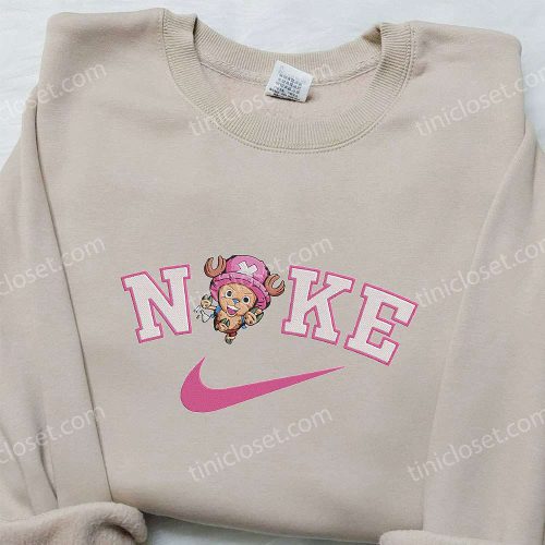 Chibi Tony Tony Chopper x Nike Anime Embroidered Hoodie & Shirts – One Piece & Nike Inspired Designs