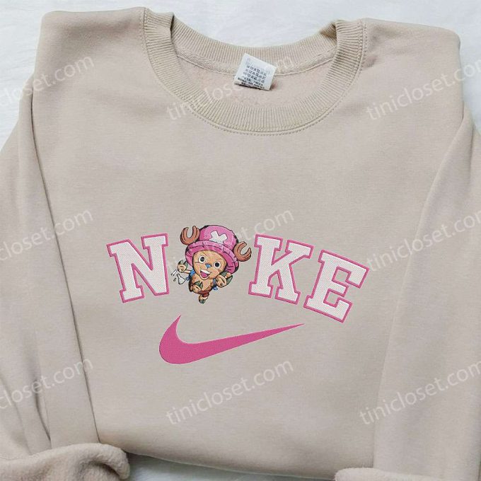 Chibi Tony Tony Chopper x Nike Anime Embroidered Hoodie & Shirts – One Piece & Nike Inspired Designs