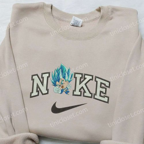 Chibi Vegeta x Nike Anime Hoodie Dragon Ball Embroidered Shirt Nike Inspired Shirt