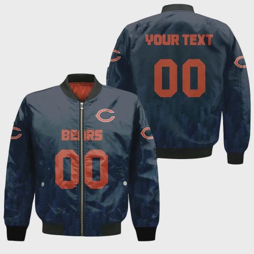 Chicago Bears Bomber Jacket 3D Printed Team Logo Custom Text And Number