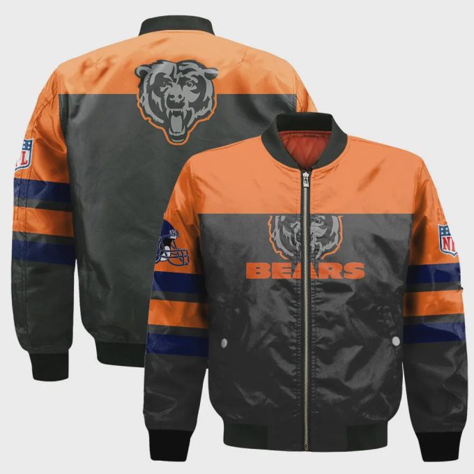 Chicago Bears Logo NFL 2024 Unisex Bomber Jacket V8