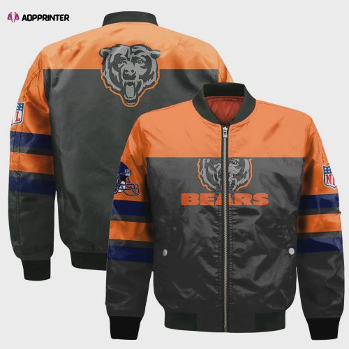 Cleveland Browns Logo Pattern Bomber Jacket – Black And Orange