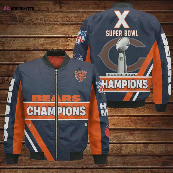 Chicago Bears X Super Bowl Champions Design Bomber Jacket