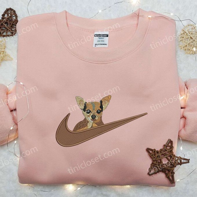 Chihuahua x Nike Embroidered Shirt – Animal & Custom Nike Embroidery