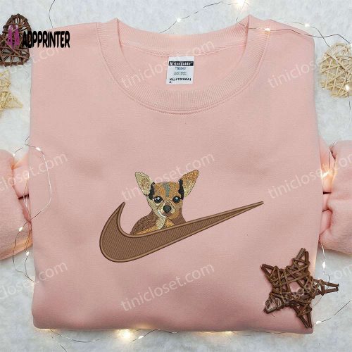 Dog Xmas x Nike Embroidered Shirt – Festive Christmas Custom Apparel