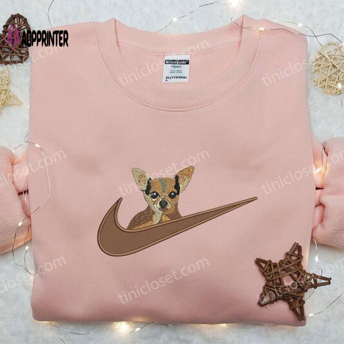 Chihuahua x Nike Embroidered Shirt – Animal & Custom Nike Embroidery