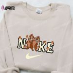 Chip and Dale x Nike Cartoon Embroidered Shirt – Playful & Stylish Disney x Nike Collaboration