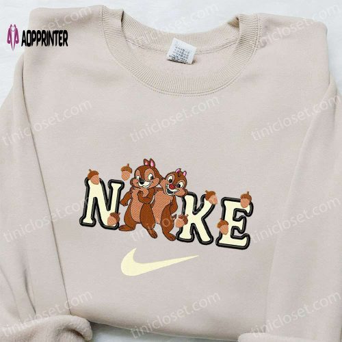 Nike Embroidered Shirt: Deer Silhouette & Animal Print – Custom Design