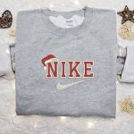 Christmas Hat x Nike Embroidered Sweatshirt & Shirt: Custom T-shirt for Festive Style