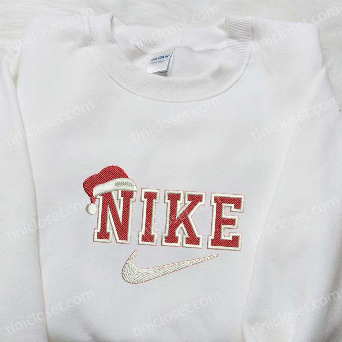 Christmas Hat x Nike Embroidered Sweatshirt & Shirt: Custom T-shirt for Festive Style