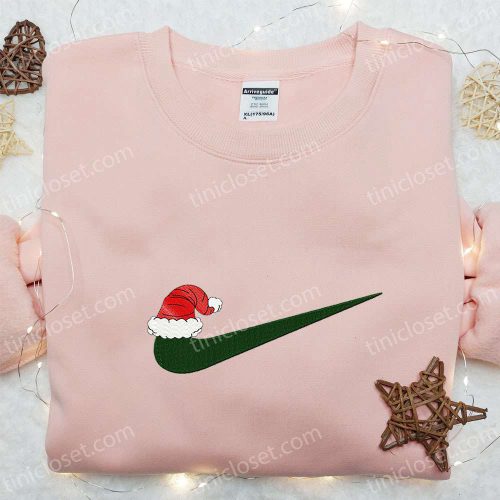 Christmas Hat x Swoosh Embroidered Sweatshirt: Nike Inspired Best Gift Ideas