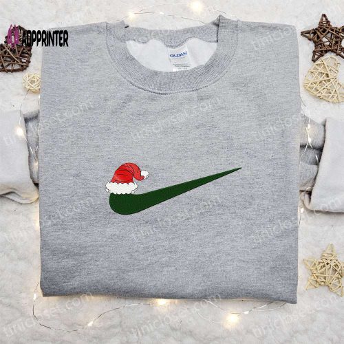 Christmas Hat x Swoosh Embroidered Sweatshirt: Nike Inspired Best Gift Ideas