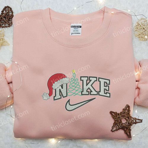 Christmas Tree x Nike Embroidered Sweatshirt: Best Family Gift Nike Inspired Shirt