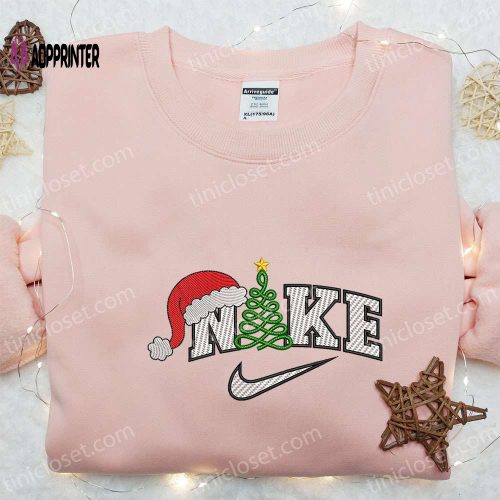 Christmas Tree x Nike Embroidered Sweatshirt: Best Nike Inspired Gift Idea for Christmas