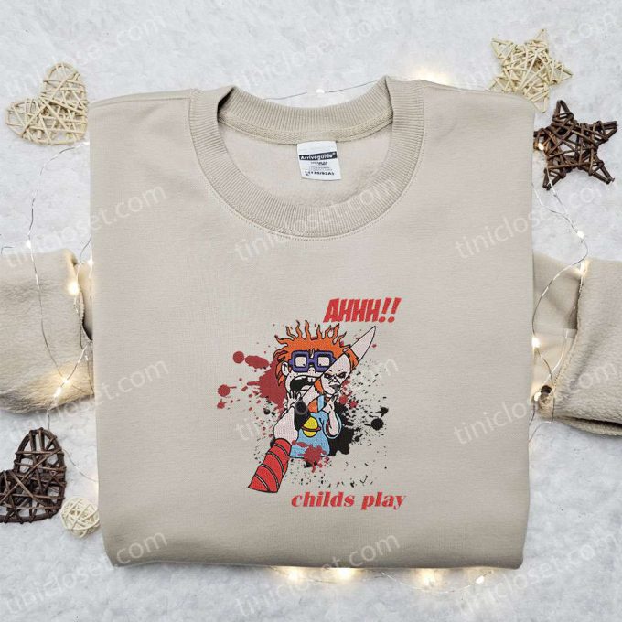 Chucky Child s Play Embroidered Shirt – Horror Movie Halloween Apparel