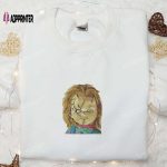 Chucky Embroidered Shirt: Spooktacular Halloween Gift for Family