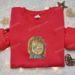 Chucky Embroidered Shirt: Spooktacular Halloween Gift for Family