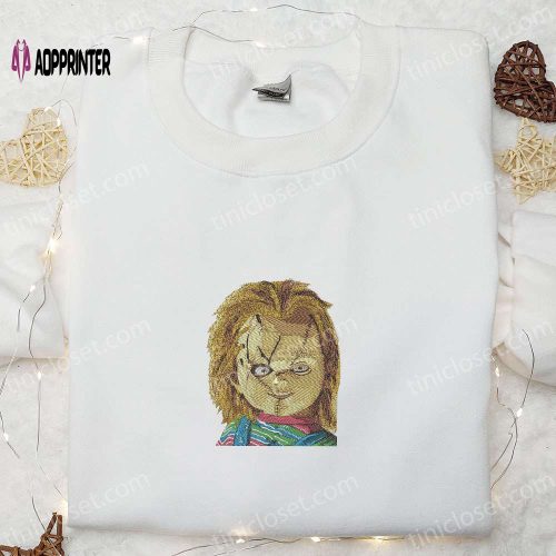 Chucky Knife Embroidered Shirt – Horror Characters Inspired Halloween Attire