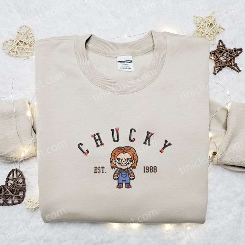 Chucky Est 1988 Embroidered Shirt – Horror Characters Gift for Halloween