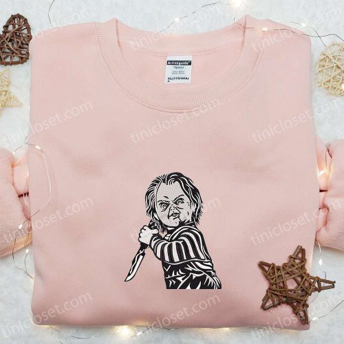 Chucky Horror Embroidered Shirt Movie Characters & Spooky Shirts