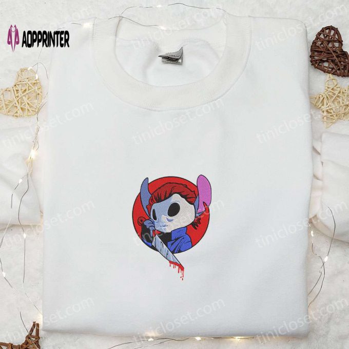 Chucky x Stitch Halloween Embroidered Shirt – Scary & Best Halloween Gift Ideas