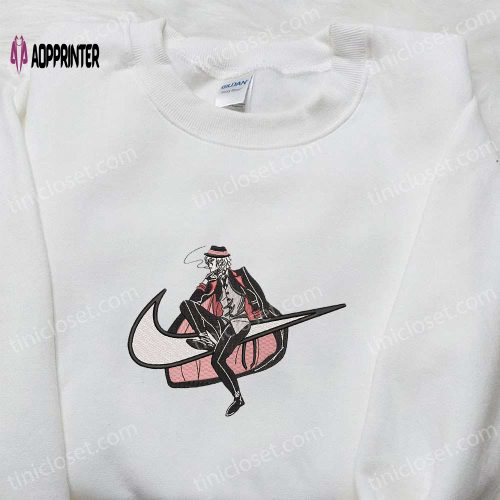 Chuuya Nakahara x Nike Swoosh Anime Embroidered Sweatshirt & Bungo Stray Dogs Shirt: Unique Nike Inspired Embroidery