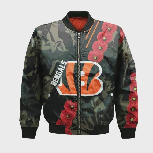 Cincinnati Bengals Bomber Jacket 3D Printed Sport Style Keep Go on