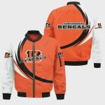 Cincinnati Bengals Curve Pattern Bomber Jacket – Orange White