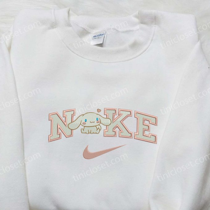 Nike Embroidered Shirts: Cinnamoroll Heart x Hello Kitty Custom Design