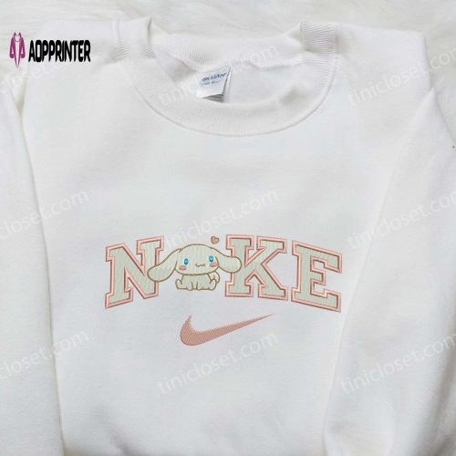 Cinderella Bow x Nike Embroidered Shirt Customizable and Stylish Cinderella Embroidery on Nike Shirt