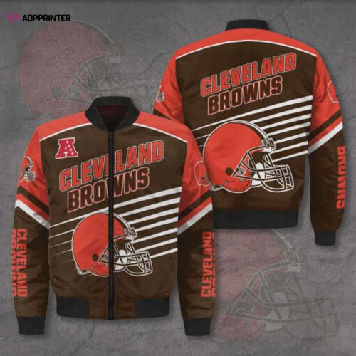 Cleveland Browns Christmas Pattern Bomber Jacket – Orange