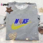 Nike Embroidered Hoodie: Ukrainian Coat of Arms Inspired Shirt – Best Birthday Gift Ideas