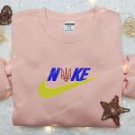 Nike Embroidered Hoodie: Ukrainian Coat of Arms Inspired Shirt – Best Birthday Gift Ideas