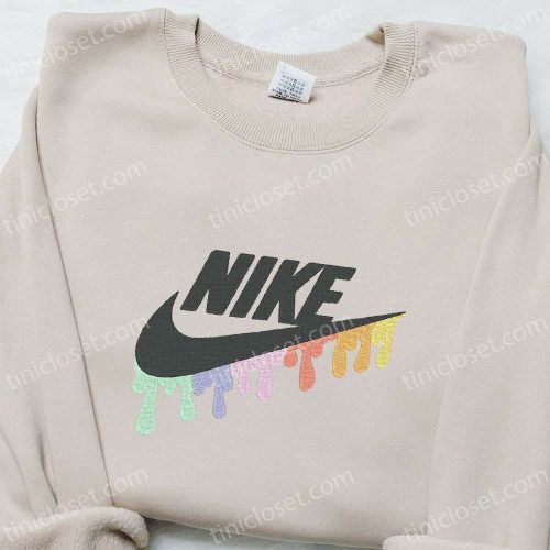 Color Dripping x Nike Embroidered Sweatshirt & T-shirt: Best Family Gift Ideas