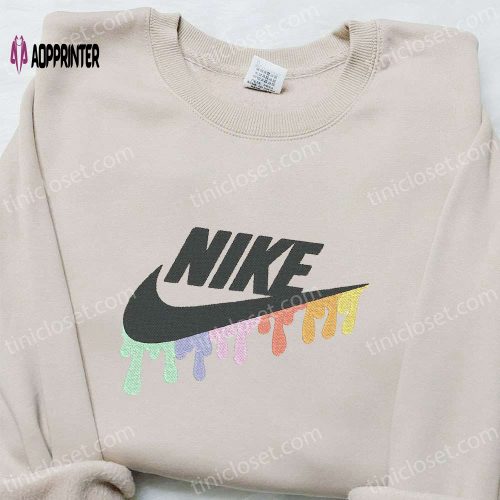 Color Dripping x Nike Embroidered Sweatshirt & T-shirt: Best Family Gift Ideas