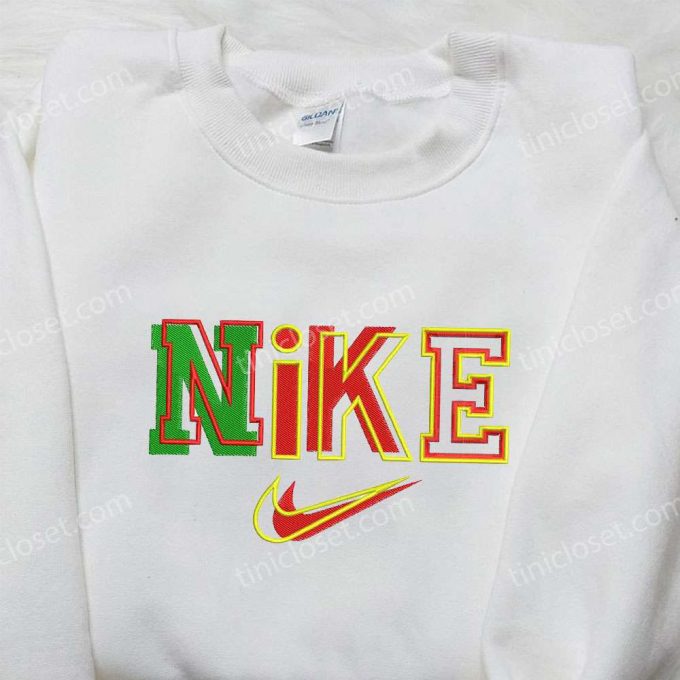 Colorful Nike Embroidered Sweatshirt & Shirt: Best Birthday Gift Ideas