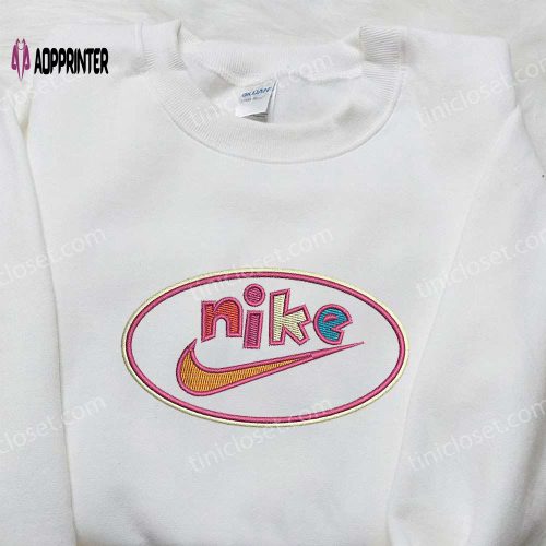 Colorful Nike Embroidered Sweatshirt: Best Birthday Gift Idea with Nike Inspired Embroidered Shirt