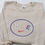 Colorful Nike Embroidered Sweatshirt & Shirt: Perfect Family Gift