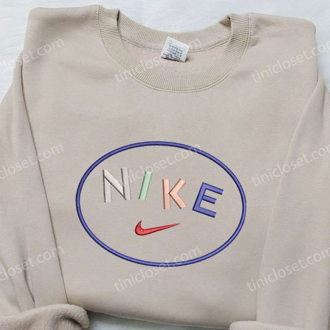 Colorful Nike Embroidered Sweatshirt & Shirt: Perfect Family Gift