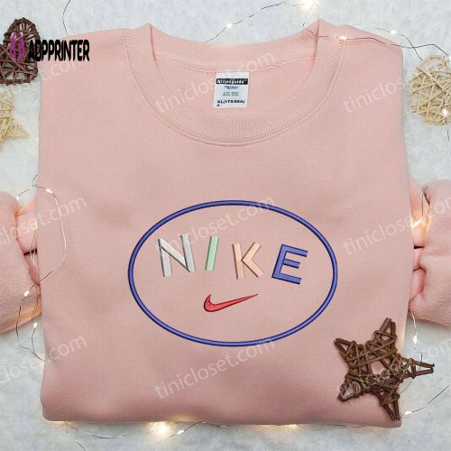 Piglet x Nike Swoosh Embroidered Sweatshirt Winnie The Pooh Disney Nike Inspired Shirt